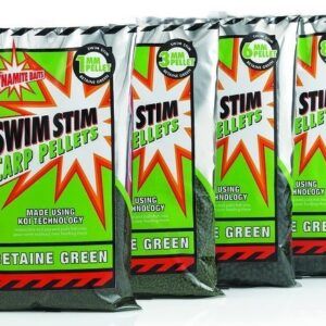 Dynamite Baits Swim Stim Carp Pellets Betaine Green 6mm ha sido creada para imitar perfectamente el fondo del lago y camuflarse en entornos naturales
