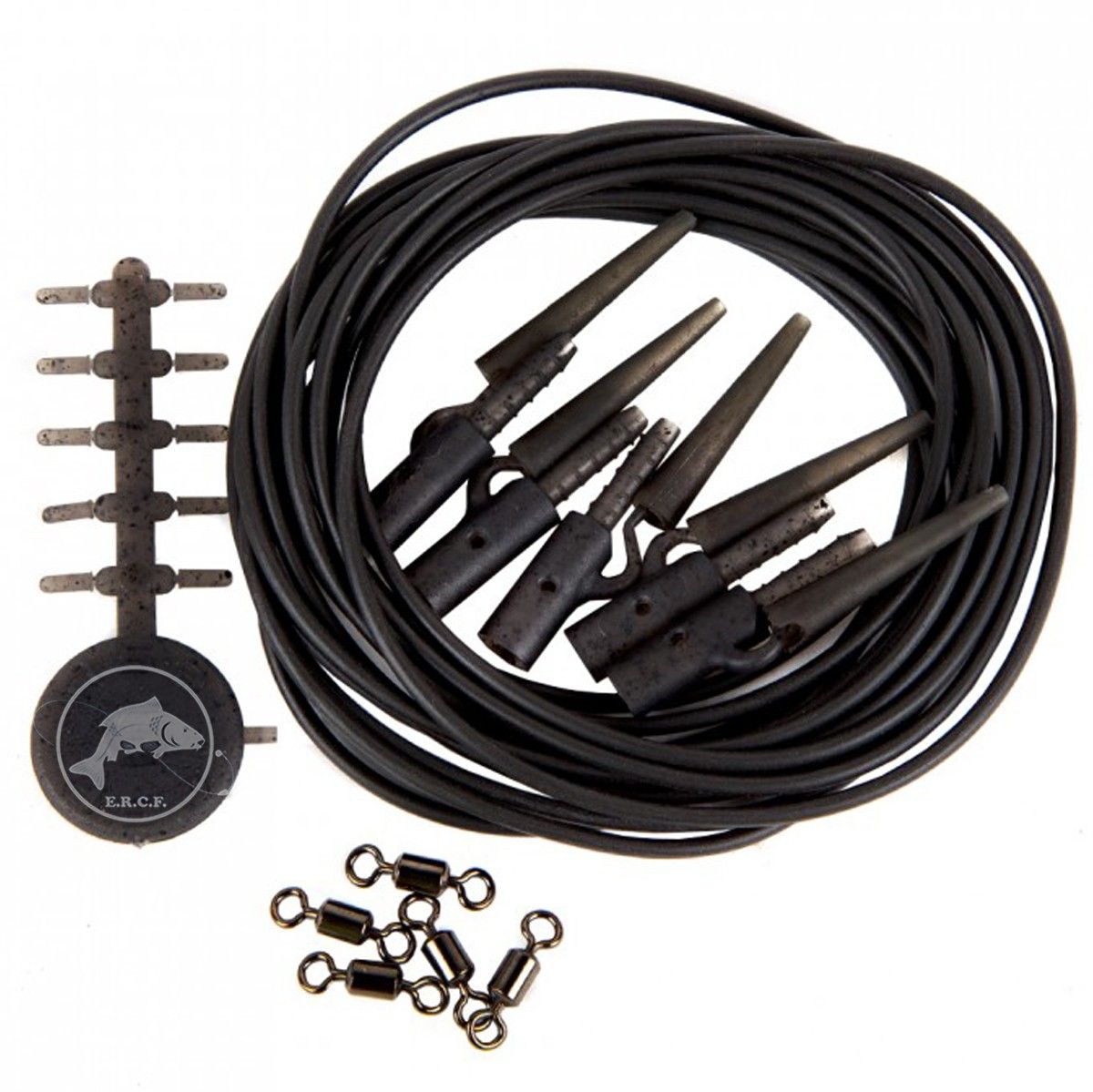 ESP Adjustable Lead Clip Kit Weed Green es un sistema completo y versátil que permite personalizar la forma en que el plomo se comporta durante la pesca