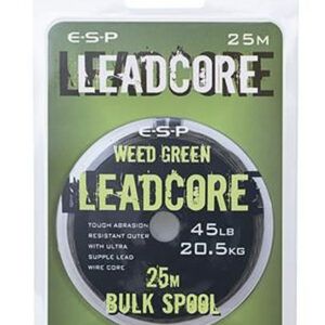 ESP Leadcore Bulk Spool Weedy Green 45lb/20,5kg /25m