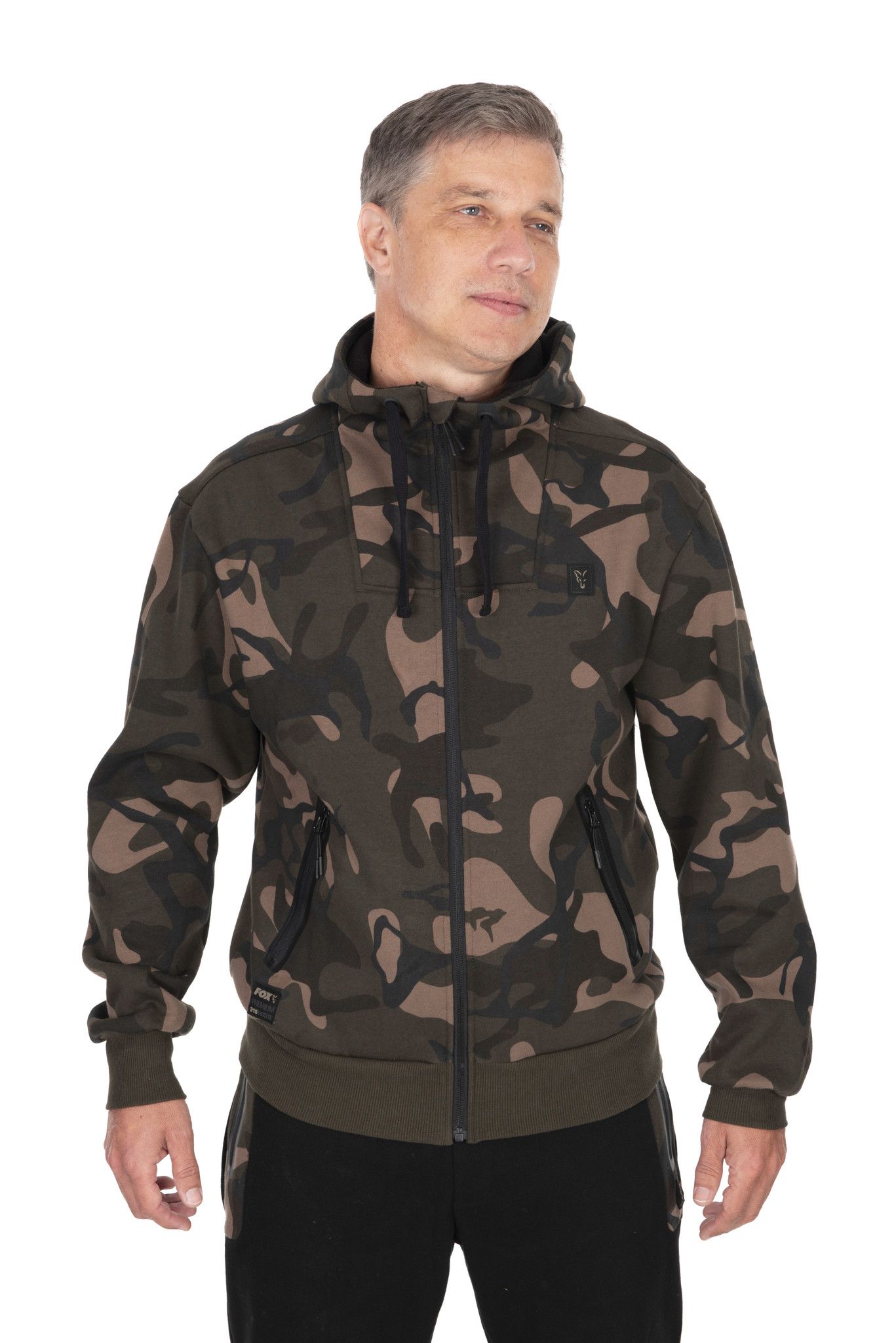 Fox Camo Full Zip Premium 310 Hoodie MEDIUM - Imagen 4