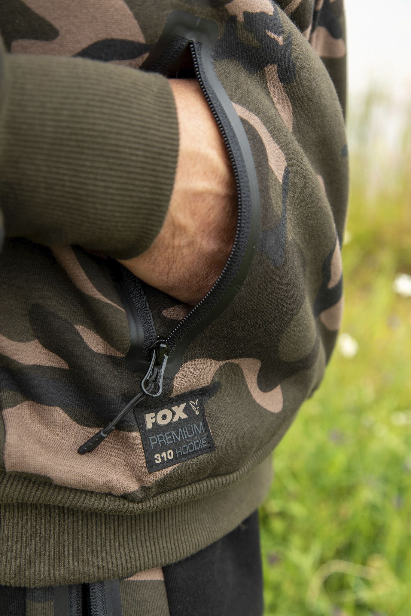 Fox Camo Full Zip Premium 310 Hoodie MEDIUM - Imagen 10