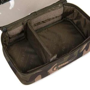 Fox Camolite Bolsa - L diseñada para almacenar y proteger accesorios de pesca como PVA, aparejos de punta, Zig y artículos con flotador de manera segura.