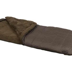 Fox Saco de Dormir Voyager XL es un saco de dormir cálido y confortable para 4 estaciones, ideal para pescadores y acampadas prolongadas.