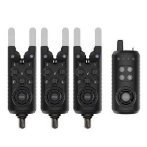 Sonik Set de Alarma GIZMO2 3+1 Receptor + Lampara BIVVY diseñado para pescadores que buscan precisión, fiabilidad y comodidad.