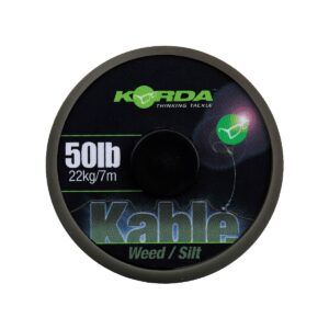 Korda Kable Gravel 50lb 7m: leadcore de alta resistencia (50 lb) y camuflaje superior en color gravel. Ideal para fondos duros en carpfishing.