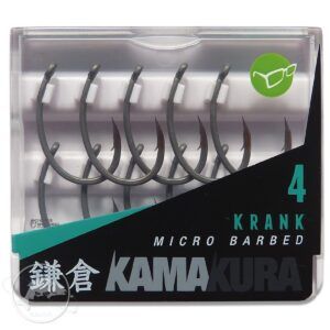 El Korda Kamakura Krank Nº4 Micro Barbed representa el máximo nivel de precisión en el diseño de anzuelos para carpfishing moderno.