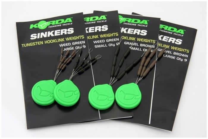 Korda Sinkers Tungsten Small Green