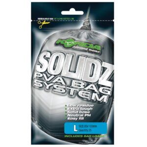 Korda Solidz Bolsa PVA-L son la elección perfecta para pescadores que buscan precisión, limpieza y eficacia en su presentación de cebo.