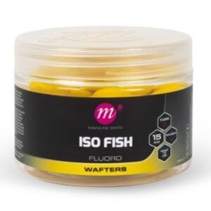 Mainline ISO Fish Fluoro Wafters Yellow 15mm destacan por su alta visibilidad y su capacidad de mantener una presentación “críticamente equilibrada”