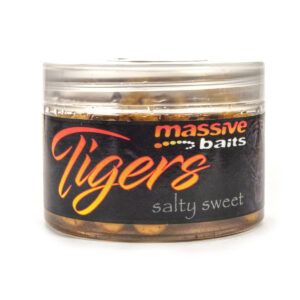 Massive Baits Tigers Pineapplez Butyrico el dulce aroma de la piña tropical con la potencia del ácido butírico atrayente probado que estimula el apetito.
