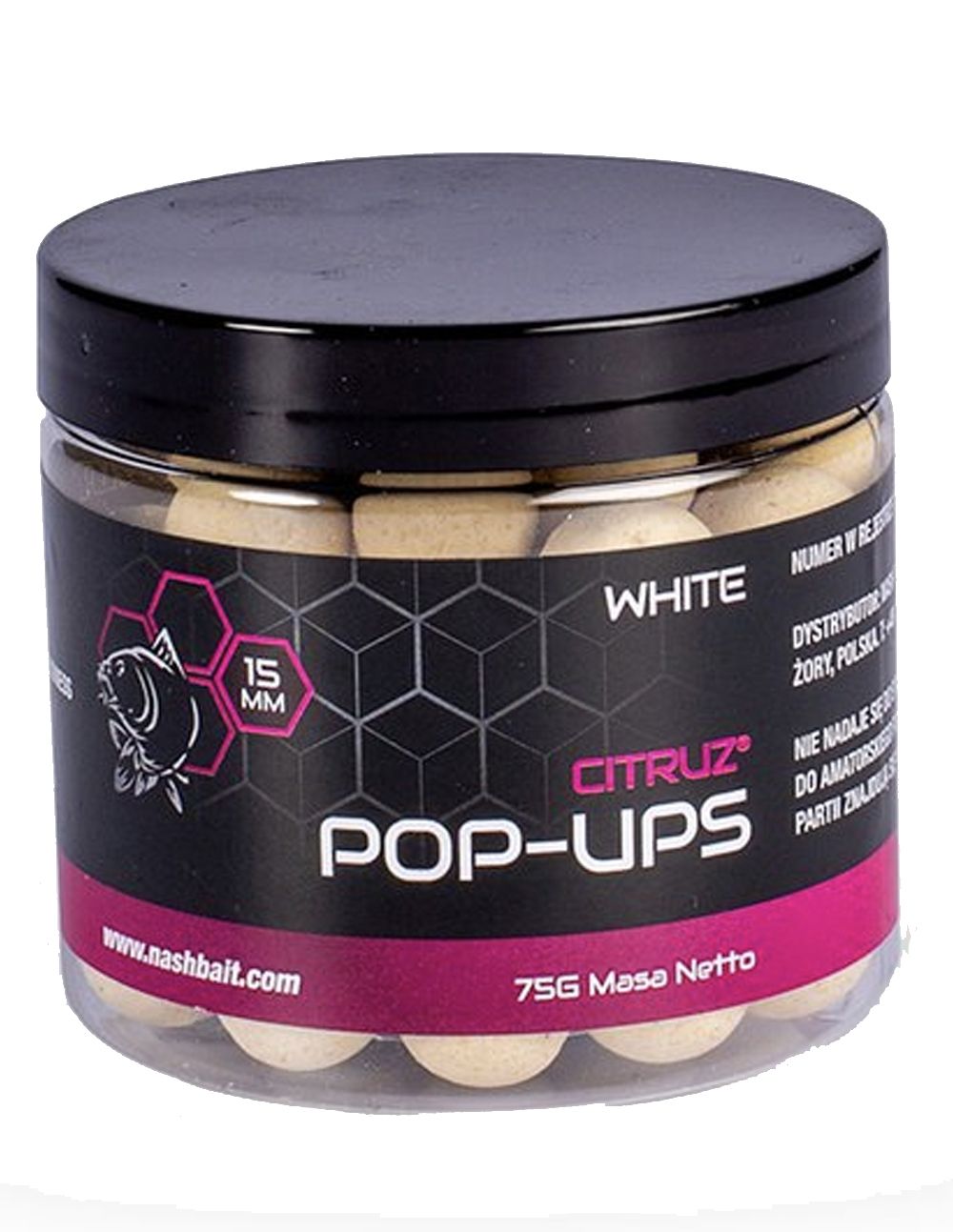 Nash Citruz Pop Ups White 20mm son la elección perfecta para pescadores que buscan un cebo de alta atracción con flotabilidad duradera.