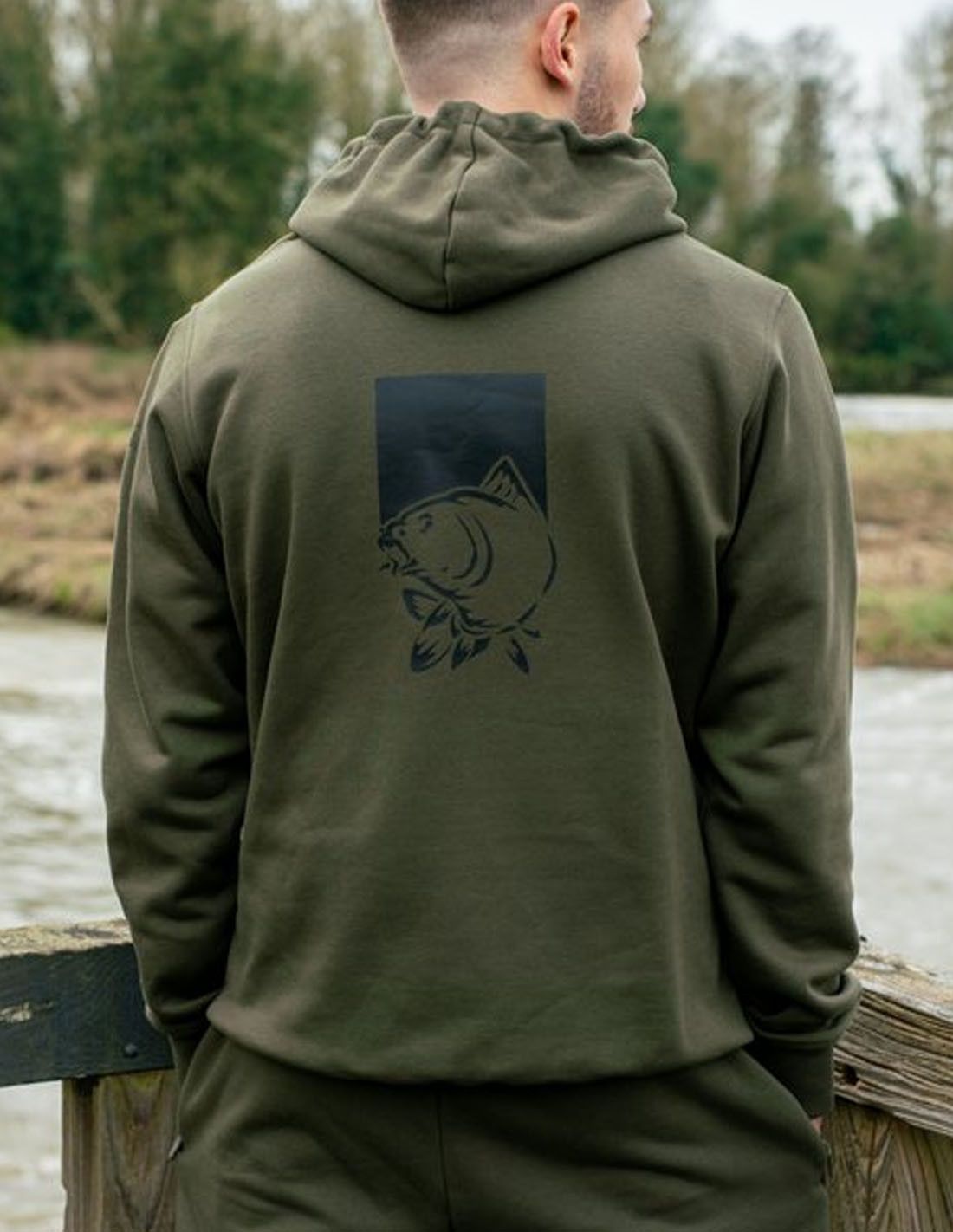 Nash Sudadera Make It Happen Hoody Fish Logo Verde- S - Imagen 2
