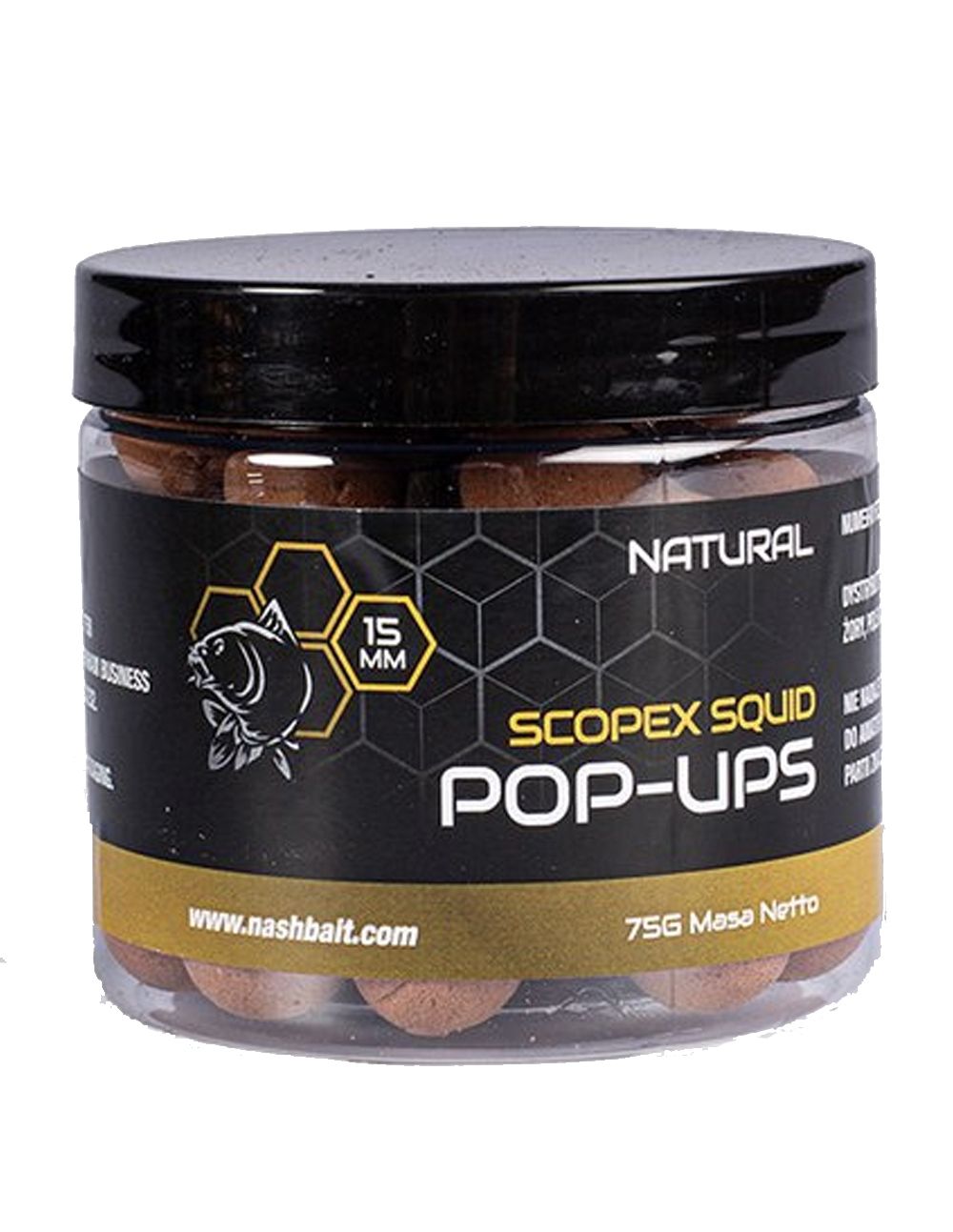 Nash Scopex Squid Pop Ups Natural 15mm 75gr