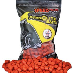 Máxima atracción, cero excesos: Pro Elite Baits Melon Peach Speed Pellets 20mm son la clave para picadas rápidas y efectivas.
