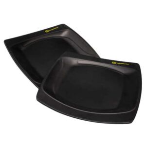 RidgeMonkey Pack Doble Platos DLX para quienes disfrutan de comidas al aire libre sin complicaciones.Fabricados en melamina resistente y ligera