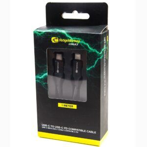 RidgeMonkey Cable USB C es el accesorio esencial para cualquier pescador que utilice dispositivos electrónicos durante sus sesiones de carpfishing.