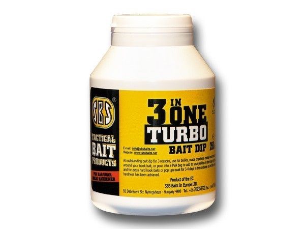 SBS 3 In One Turbo Bait Dip Squid & Octopus es un aditivo líquido versátil que ofrece tres usos principales para potenciar al máximo la efectividad.