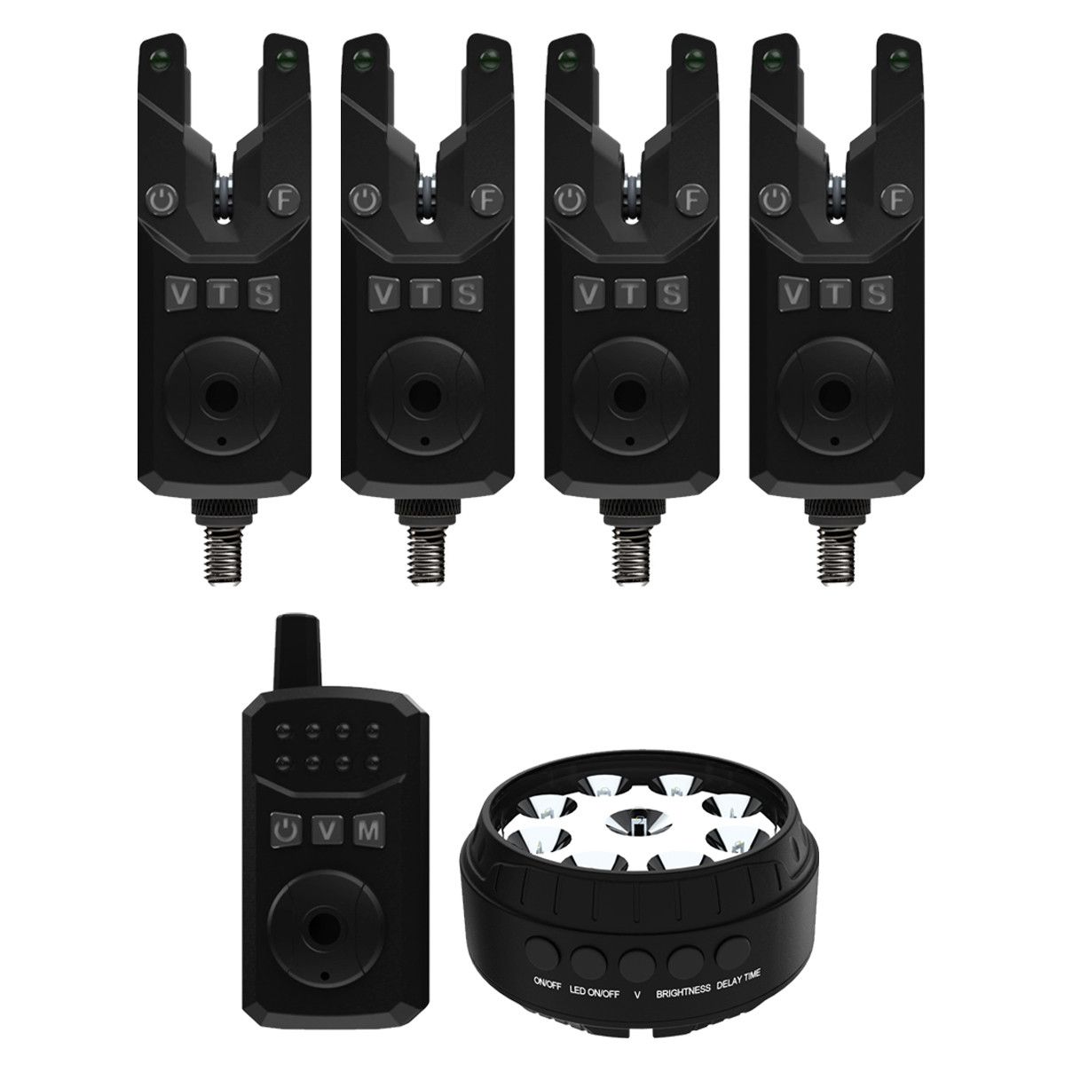 Sonik SKS2 Set Alarmas 4+1 + Lampara Bivvy es un equipo completo pensado para pescadores de carpas que buscan fiabilidad, tecnología y comodidad