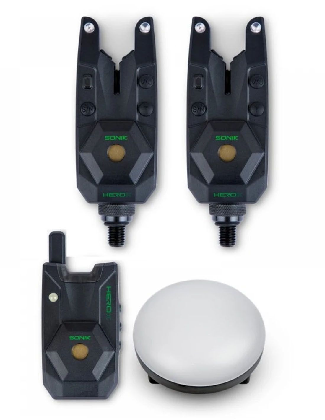 Actualiza tu material de carpfishing con el Sonik Set De Alarmas Herox y prepárate para una experiencia de pesca más controlada, cómoda y precisa que nunca.