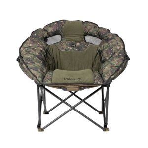 Trakker Silla Levelite Luna Camo una nueva generación de sillas para pesca de carpas, combinando diseño innovador, ergonomía y materiales de alta calidad.