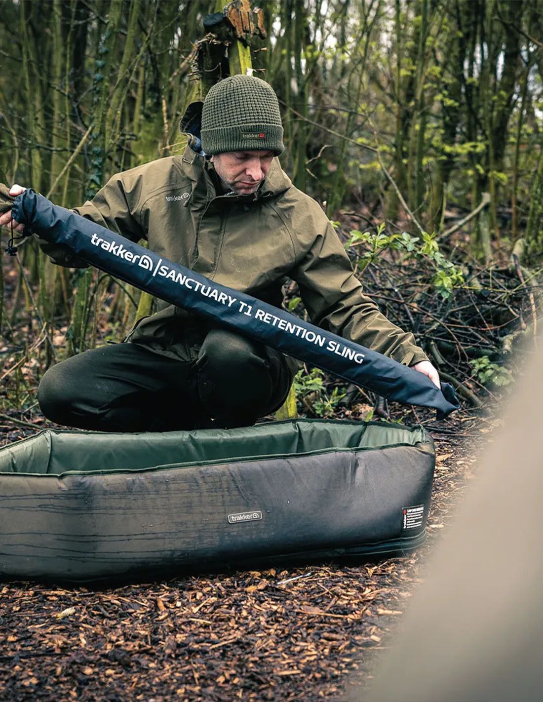 Trakker Saco de Retención y Pesaje Sanctuary T1 diseñado específicamente para proporcionar máxima seguridad, comodidad y precisión.