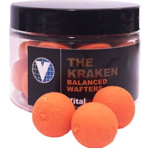 Vitalbaits The Kraken Wafters Orange 18mm son boilies equilibrados que combinan a la perfección atracción y naturalidad en el agua