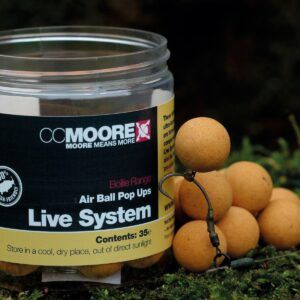 CC Moore Live System Air Ball Pop Ups 18mm es la elección definitiva para quienes buscan un cebo flotante fiable, natural y con una atracción constante.