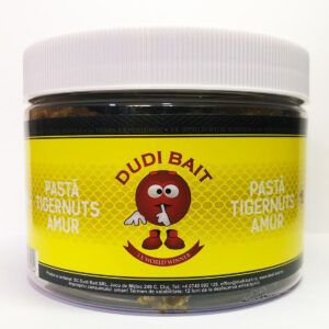 Dudi Baits Pasta Tigernuts Amur está diseñada para pescadores exigentes que buscan maximizar el poder de atracción de sus cebos en cualquier situación.