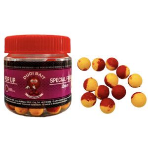 Dudi Baits Special Fruits Pop Up son la solución perfecta para tentar incluso a las carpas más recelosas,destacan por su potente aroma a frutas.
