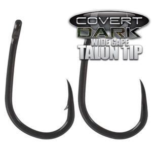 Gardner Anzuelos Covert Dark Wide Gape Talon Tip Nº4 en el carpfishing destacan como una herramienta imprescindible para el pescador técnico.