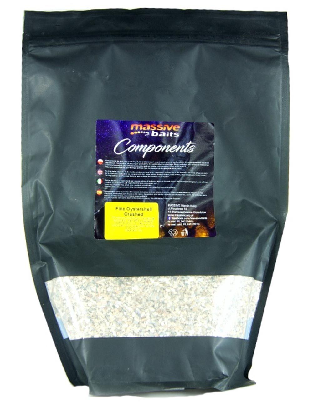 Massive Baits Fine Oystershell Crushed 1kg - Imagen 2