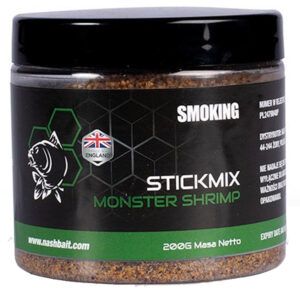 Nash Monster Shrimp Smoking Stick Mix: el humo marino que convierte picadas en realidades.Formulado con la misma combinación de atrayentes.