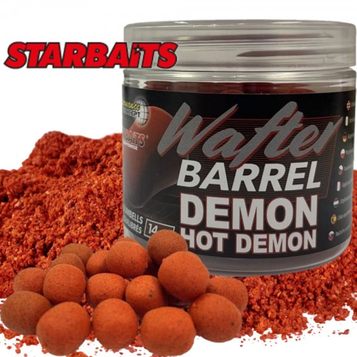 Starbaits Hot Demon Wafter Dumbells Barrel 14mm 50gr - Imagen 2