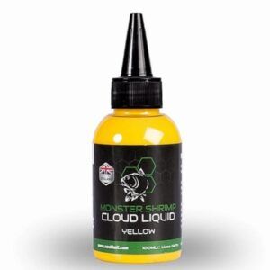 Nash Monster Shrimp Cloud Juice Amarillo, el potenciador definitivo para cebos de carpfishing que transforma cada lance en una nube irresistible de sabor!