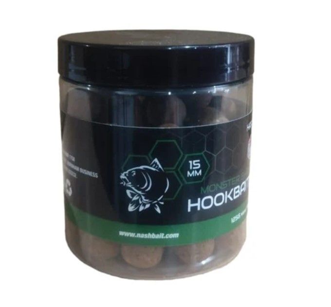 Nash Monster Shrimp Signal Coated Hookbaits 15mm: la máxima atracción y confianza para tentar a las carpas más grandes en tus sesiones de carpfishing.
