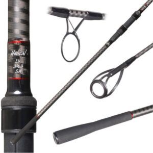 Free Spirit Helical 13ft 3.50lb SU 50mm Abbreviated carbonos Hankook y Toray con refuerzo helicoidal. Ligera, precisa y con gran capacidad de lance.