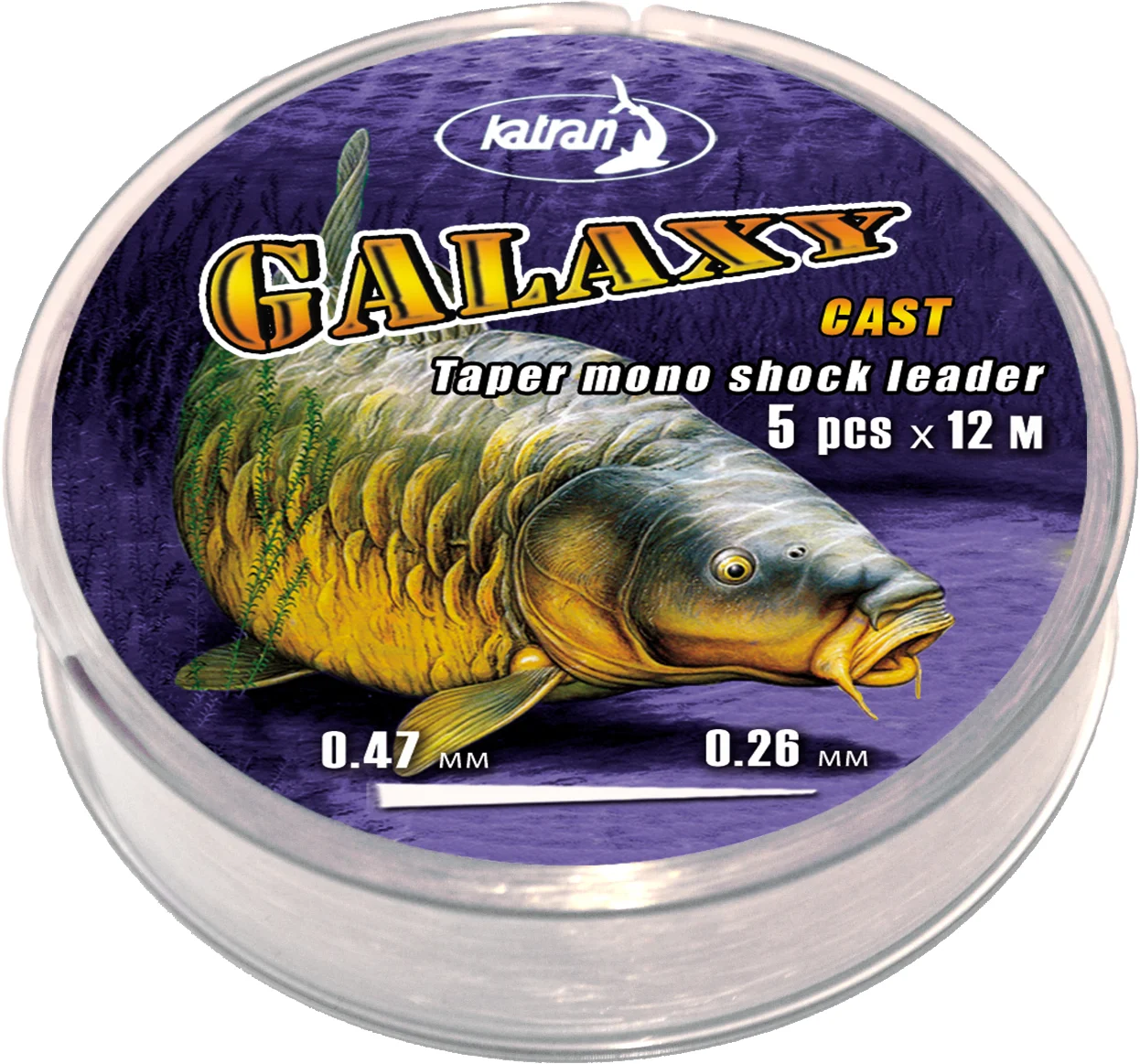Katran Fishing Line Taper Mono Shock Leader Galaxy cast 0.26-0.47mm
