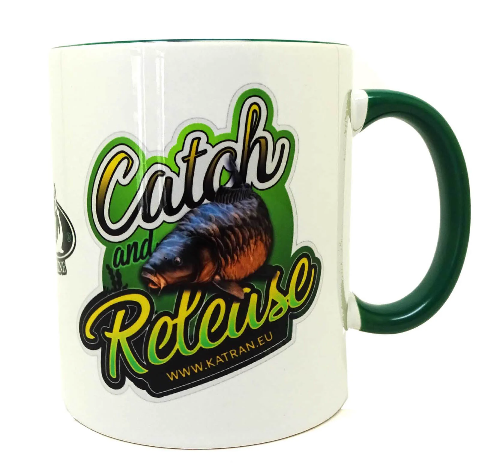 Katran Fishing Line Mug ( White With Green )