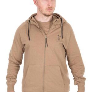 Fox Collection LW Zip Hoody - Tan Ltd-