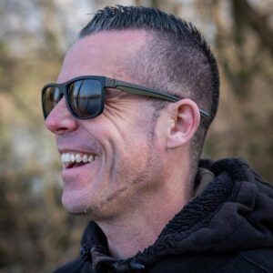 Fox Collection Green Black Shades - Grey Lens