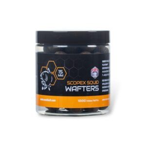 Nash Scopex Squid Wafters 15mm uno de los cebos más confiables y efectivos en la pesca de carpas, aroma Scopex con la potencia irresistible del calamar