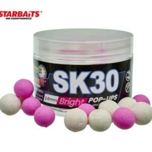 Starbaits SK30 Bright Rosa/Blanco 16mm son pop up diseñados para ofrecer una atracción superior en todo tipo de condiciones.