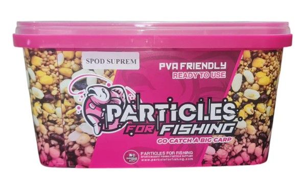 La Particles for Fishing Semilla Cocida Spod Suprem es un mix de alta calidad diseñado para atraer a los ciprínidos más exigentes.