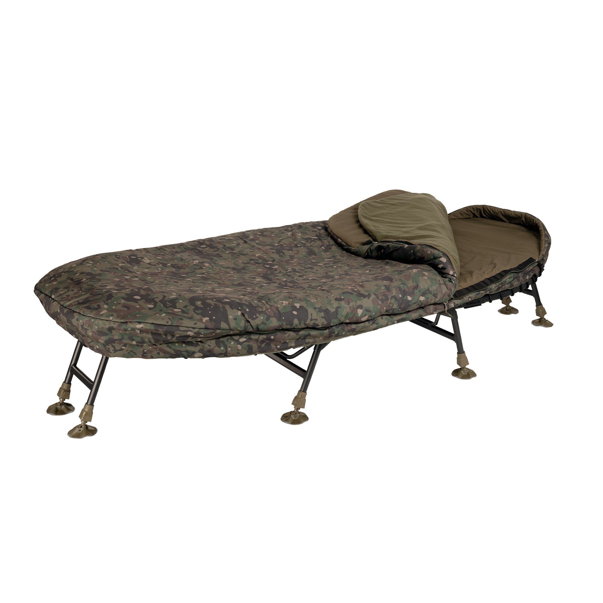 El Trakker Levelite Oval MF-HDR Wide Bedchair + Saco comodidad, resistencia y funcionalidad en un solo producto, preparado para rendir durante todo el año.