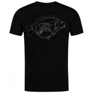 La Korda Camiseta One Liner Negra combina diseño minimalista, materiales de alta calidad y una clara inspiración carpfishing.