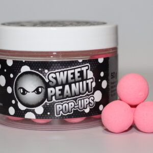 El DsaBaits Pop Up Sweet Peanut 15mm diseñado para pescadores que buscan un cebo flotante selectivo, atractivo y eficaz frente a carpas de gran tamaño.