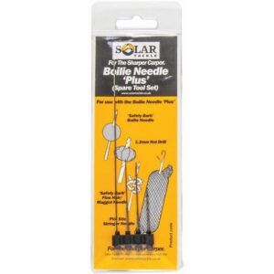 El Solar Tackle Boilie Needle Spare Set of 4 Tools es un práctico juego de cuatro herramientas de repuesto compatibles con las agujas para boilies.