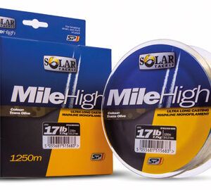 El Solar Tackle Mile High Mono 17lb ofrece un rendimiento excepcional en lances de larga distancia, combinando resistencia extrema, mínima elasticidad.