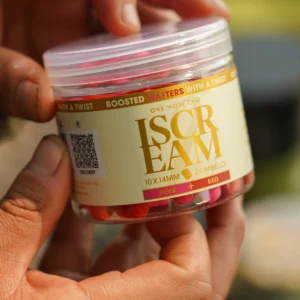 One More Cast iScream Boosted Fluoro Wafters 10x14mm rojo y rosa