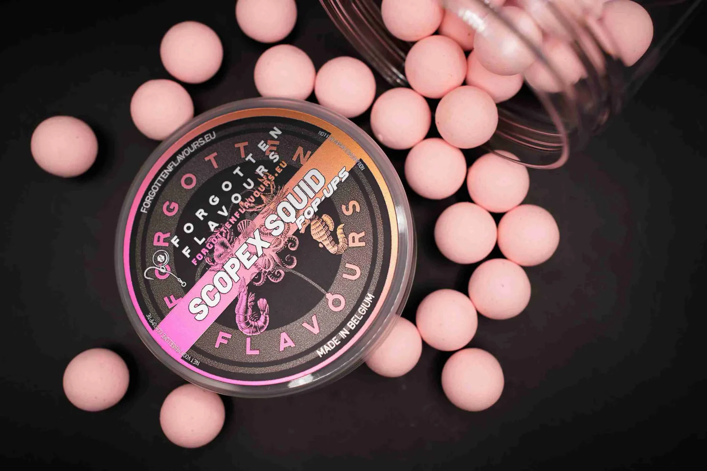Forgotten Flavours Scopex Squid pop-ups 14-15mm washed pink - Imagen 3